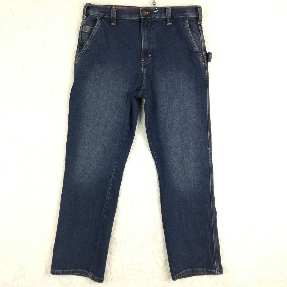 Dickies Mens Jeans Rugged Flex Relaxed Utility Blue Denim Medium Wash 34x30